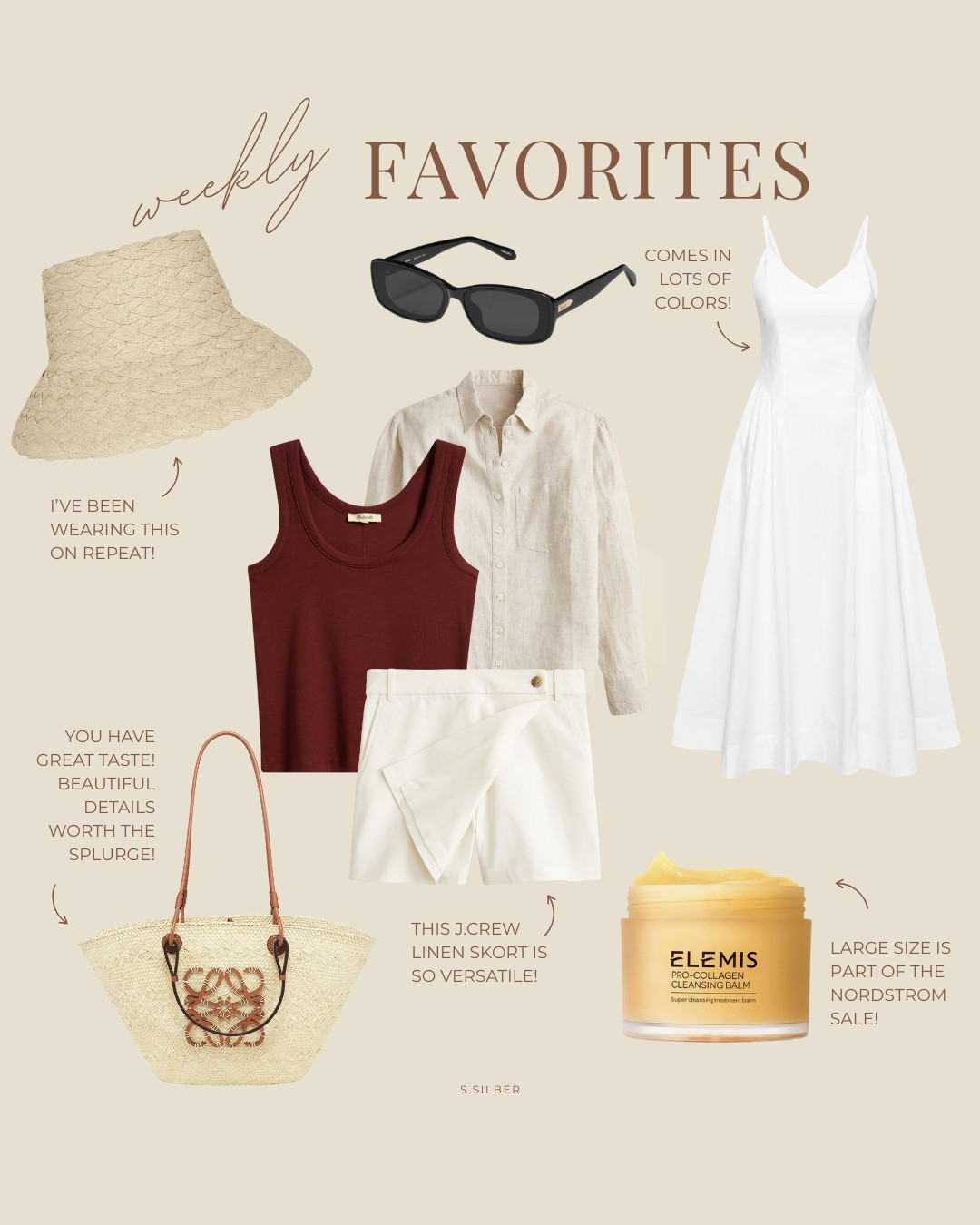 Our favorites of the week!

J.Crew, Madewell, Monday, Aritzia, Loewe, Elemis, skincare, outfit ideas, white dress, summer, vacation, skin care, sun dress, sunglasses, linen, Nordstrom Anniversary sale, Stefana Silber 

 

#LTKFindsUnder100 #LTKSaleAlert #LTKSeasonal