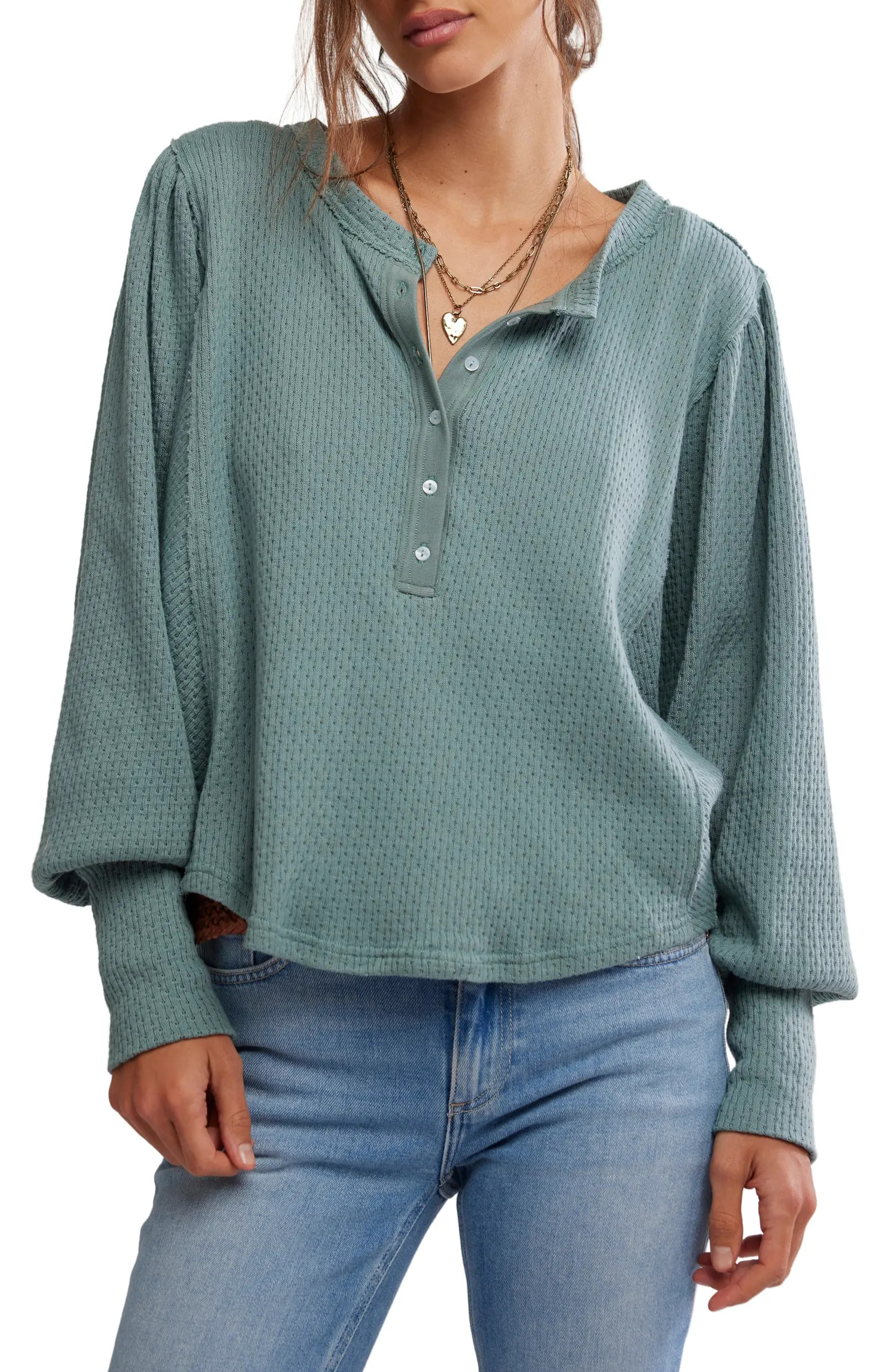 Quinn Rib Henley Top | Nordstrom