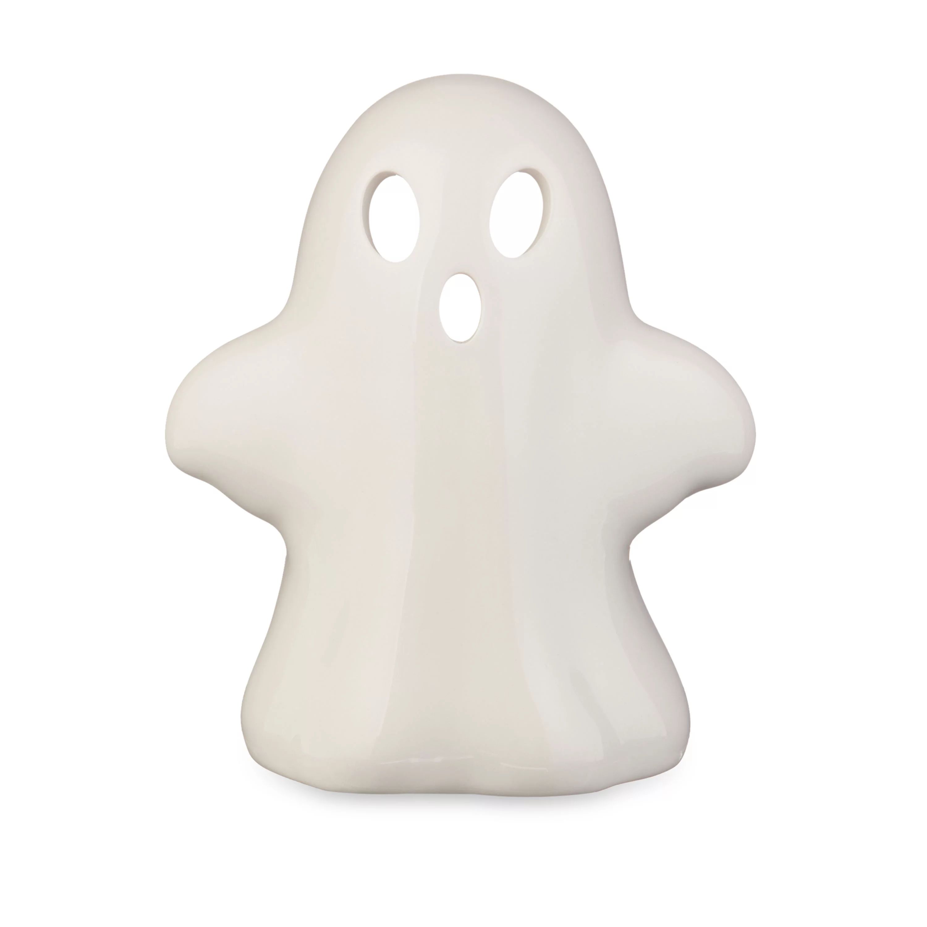 Way To Celebrate Halloween Ceramic Tealight Holder, Tealight Candle Holder, White Ghost, 3.61 x 3... | Walmart (US)
