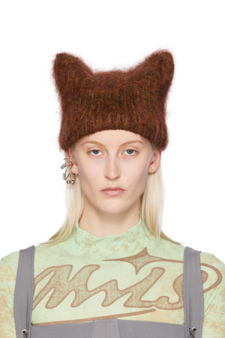 Brown Precious Beanie | SSENSE