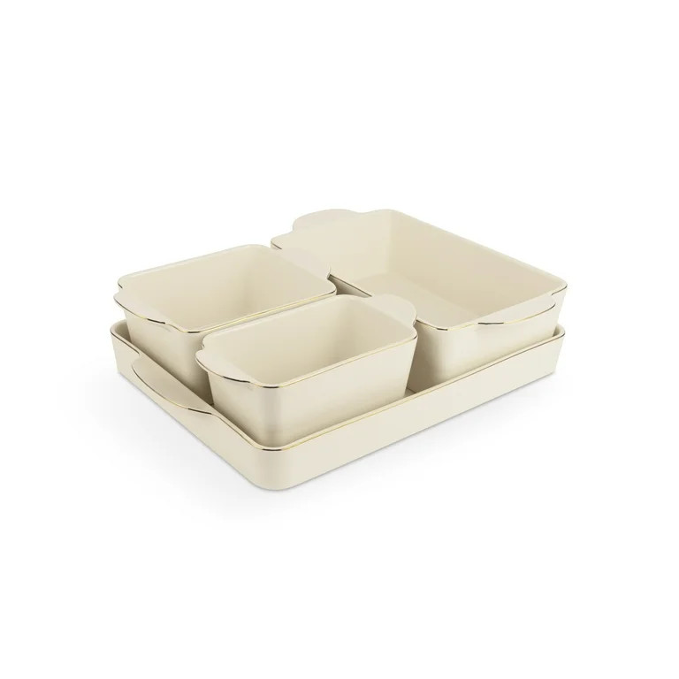 Thyme & Table Cream Ceramic Nesting Bakeware Set, 4-Piece | Walmart (US)