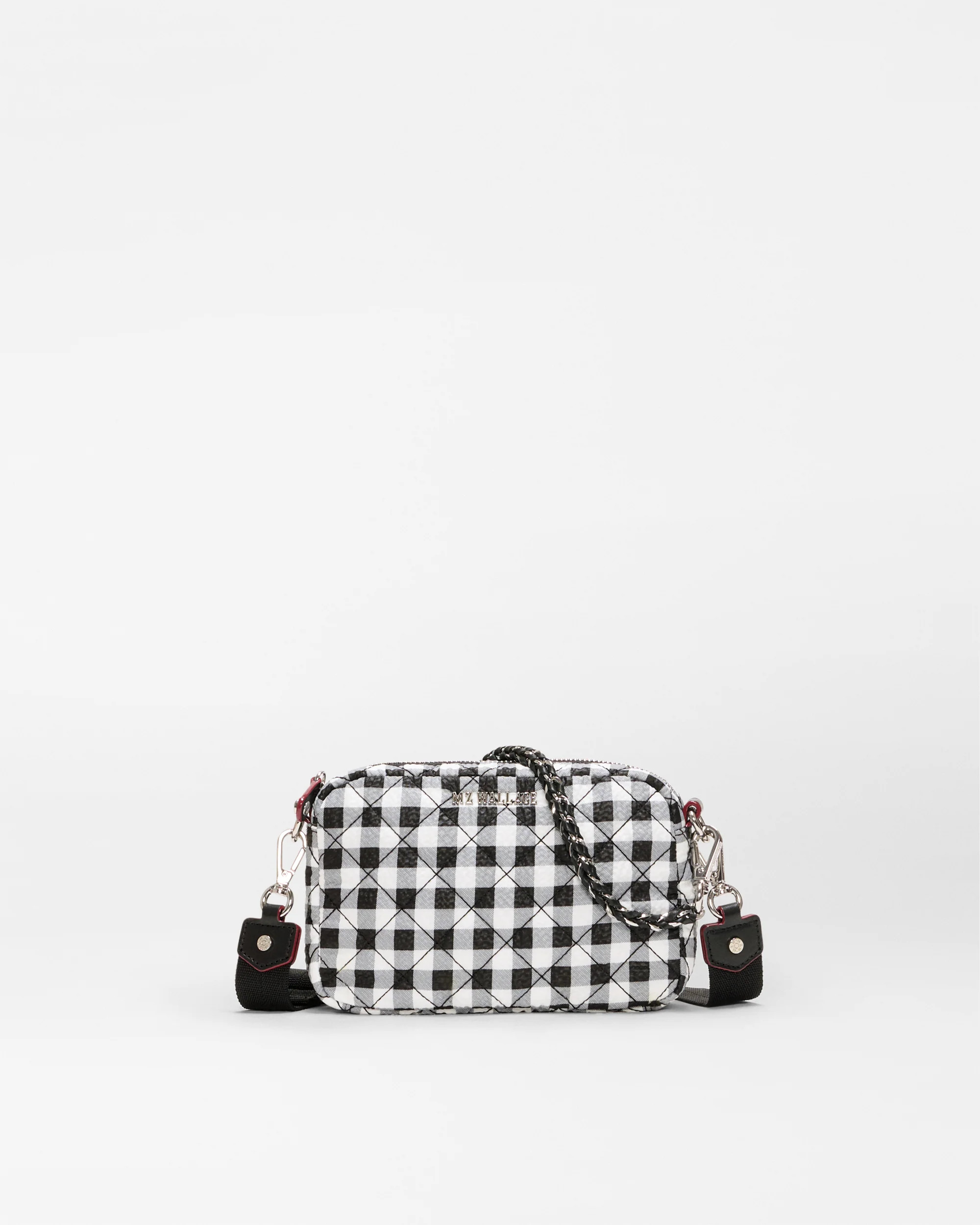 MZ Wallace Black/White Gingham Mini Crosby Crossbody \u2013 Crossbody | MZ Wallace | MZ Wallace
