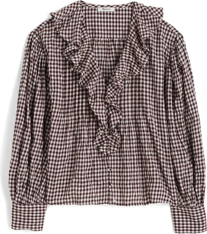 Madewell Ruffle Pintuck Long Sleeve Top | Nordstrom | Nordstrom