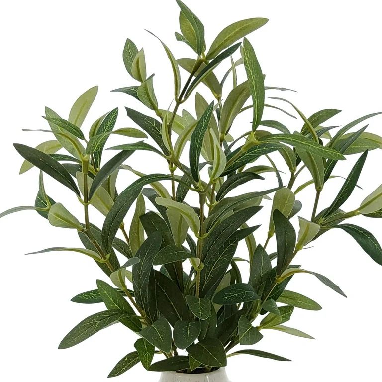 Better Homes & Gardens 14in Indoor Artificial Olive Plant in 2-Tone Color Ceramic Vase | Walmart (US)