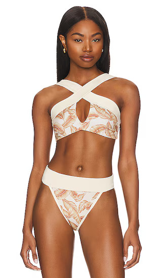 x Jessi Malay Reversible Coco Bikini Top in Palma & Bronze | Revolve Clothing (Global)