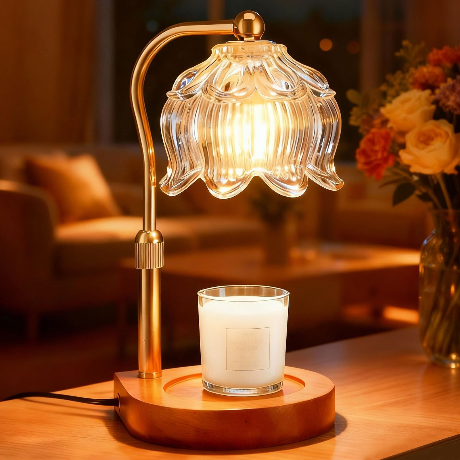 Candle Warmer Lamp with Timer Dimmer Adjustable Height, Gift for Women Mom, House Warming New Hom... | Amazon (US)