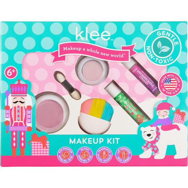 2023 Christmas Collection! Klee Naturals Santa's Chalet 6pc Makeup Kit | Maisonette