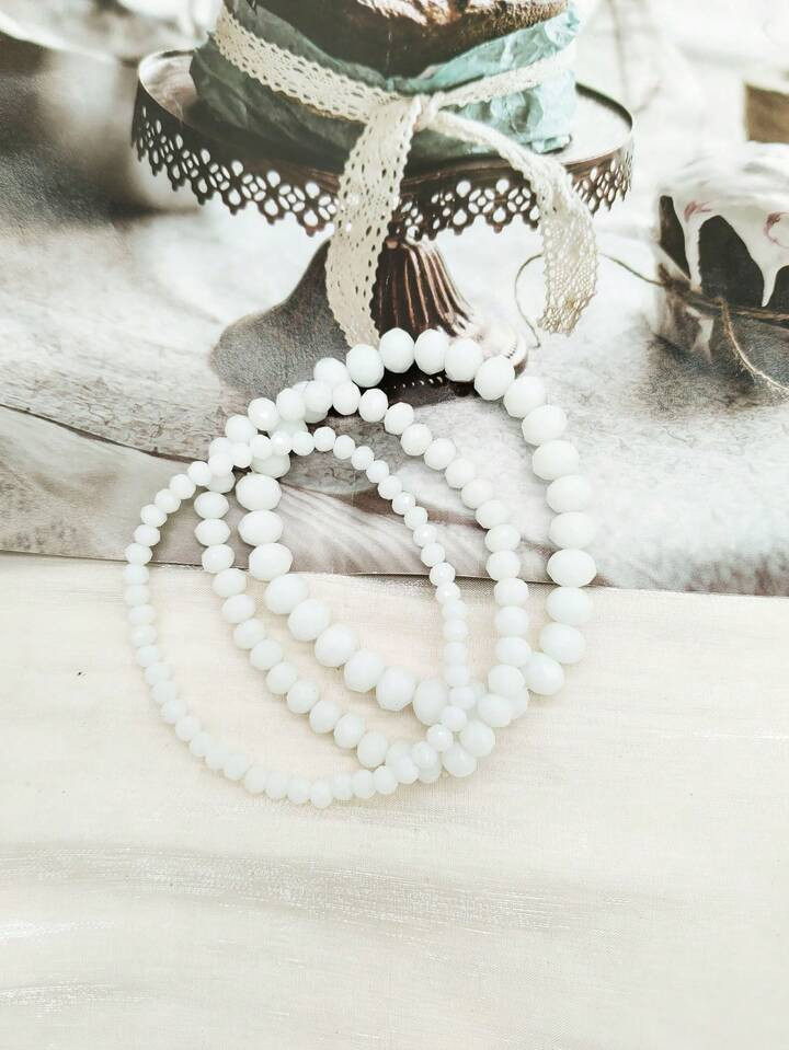 New European And American Style Crystal Beach Bohemian Elastic Bracelet Set, 3pcs For Men And Wom... | SHEIN