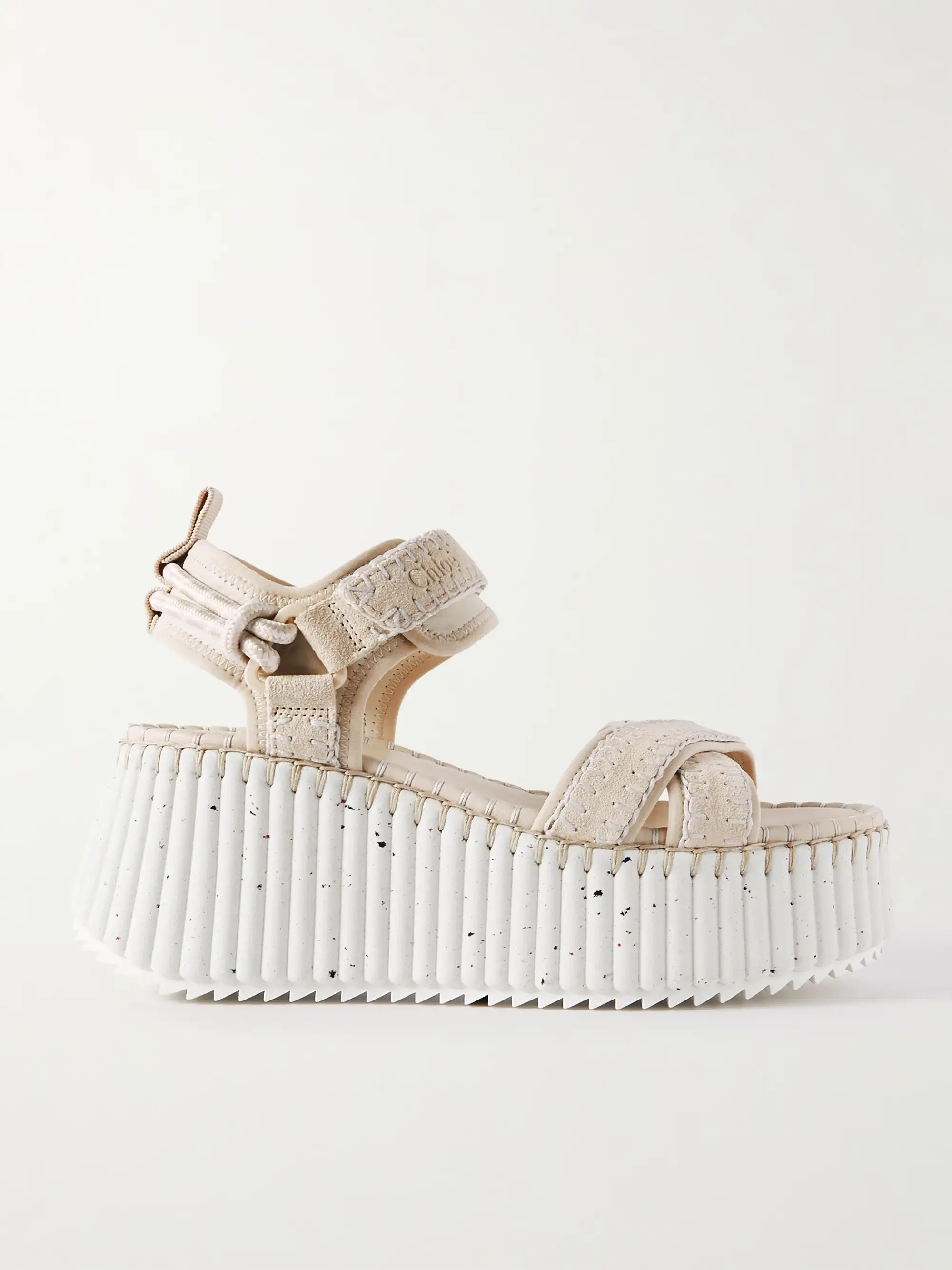 + NET SUSTAIN Nama suede and leather platform sandals | NET-A-PORTER (US)