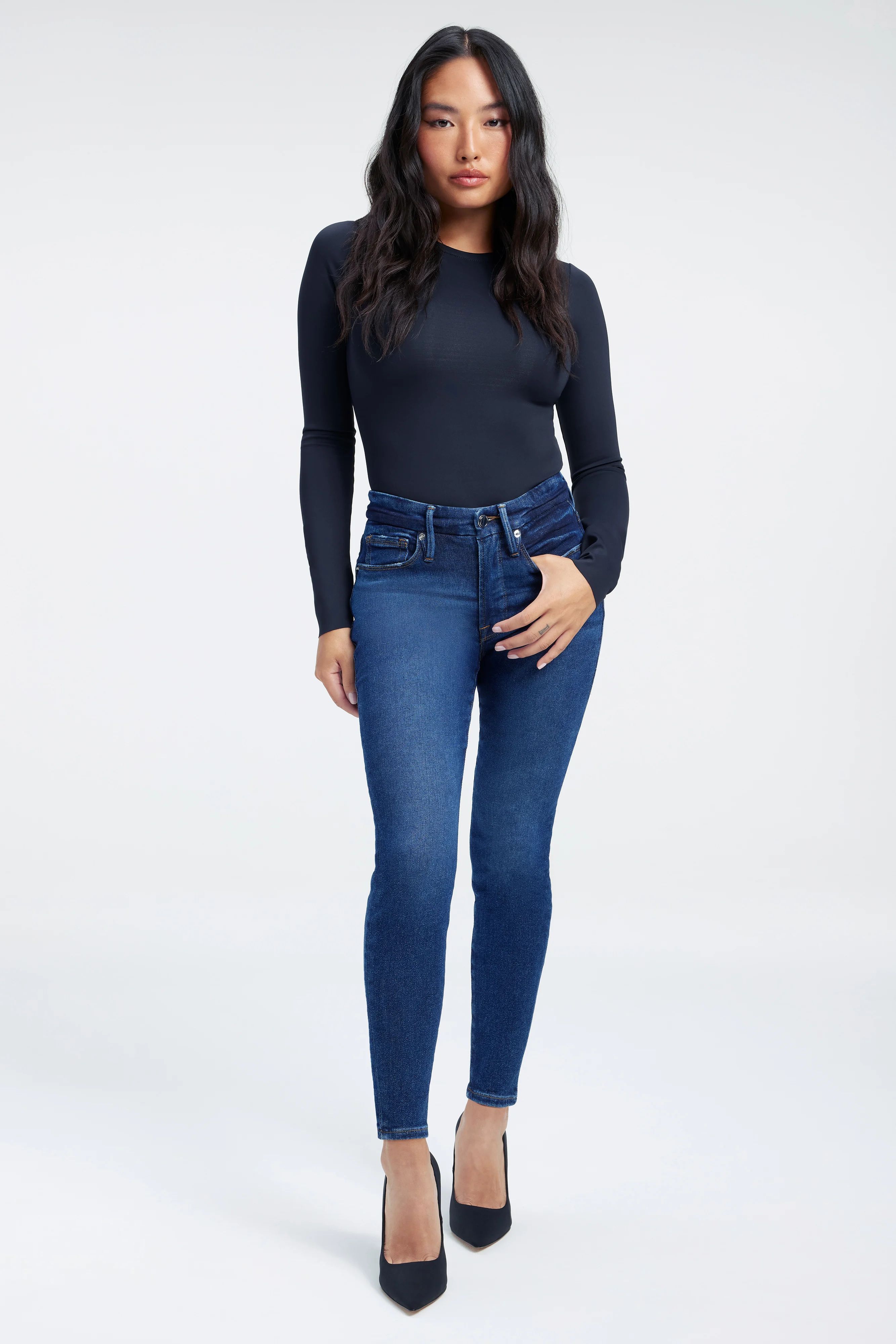 GOOD PETITE SKINNY JEANS | BLUE866 - GOOD AMERICAN | Good American