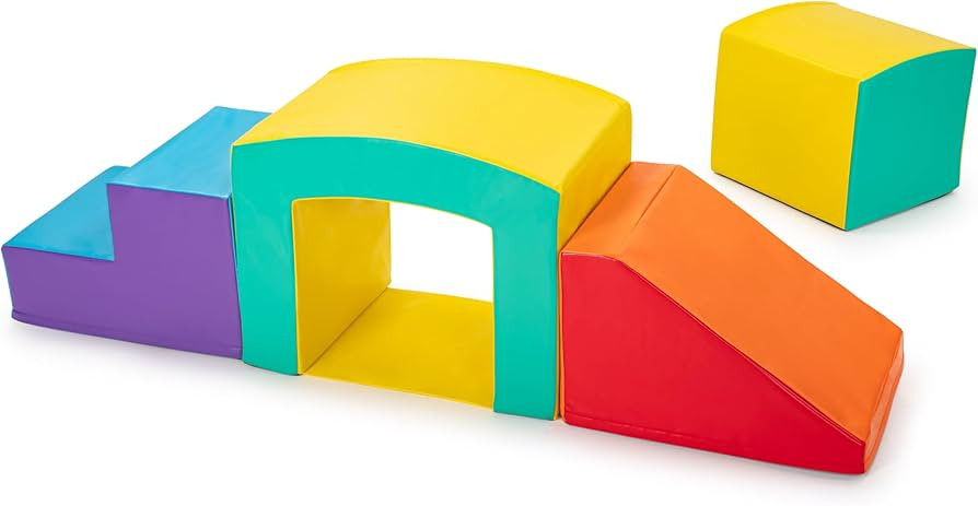 New Bounce Toddler Climbing Toys - Soft Play Set for Kids - Foam Climbing Blocks - Safe Soft Gym ... | Amazon (US)