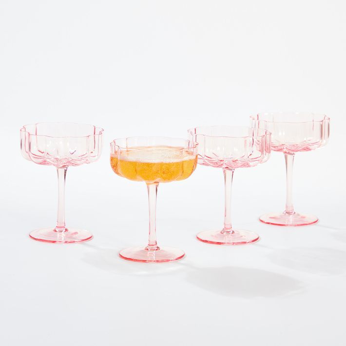 Colored Coupe Glasses, Set of 4 | Mark and Graham