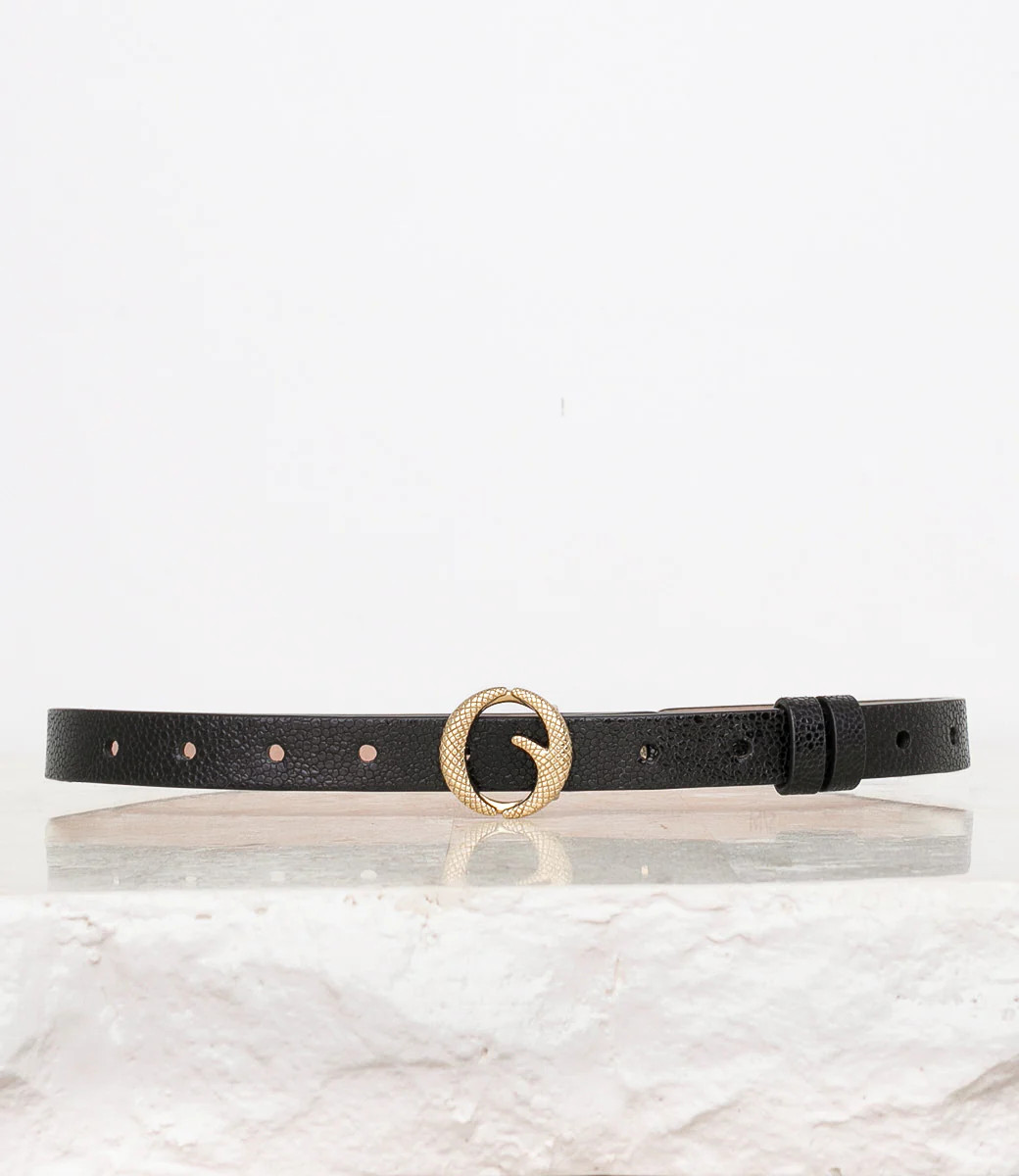 Mini Brass & Black Stingray Belt | Clinch Belts
