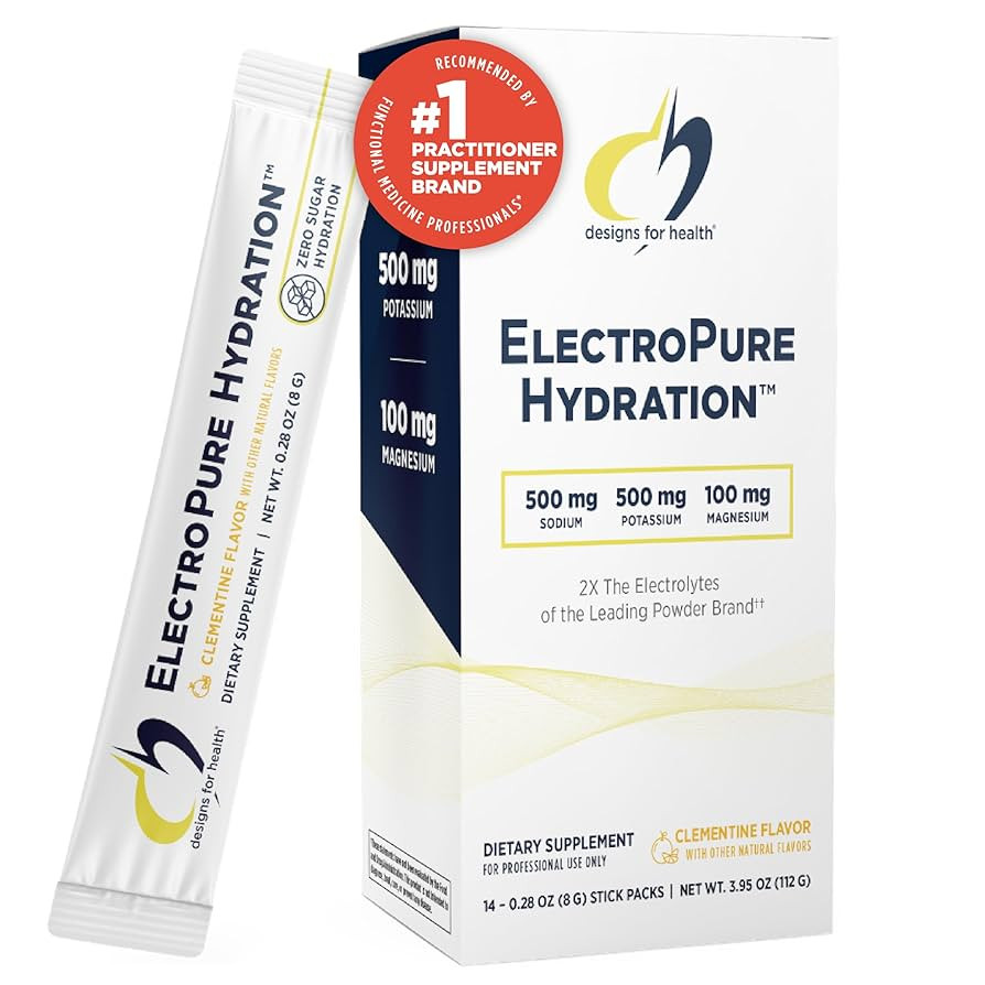 Designs for Health ElectroPure Hydration Packets - Clementine-Flavored Electrolytes Powder, No Su... | Amazon (US)