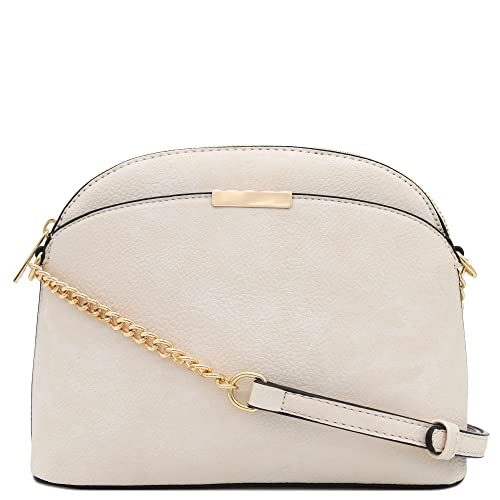 FashionPuzzle Faux Leather Small Dome Crossbody bag with Chain Strap | Amazon (US)