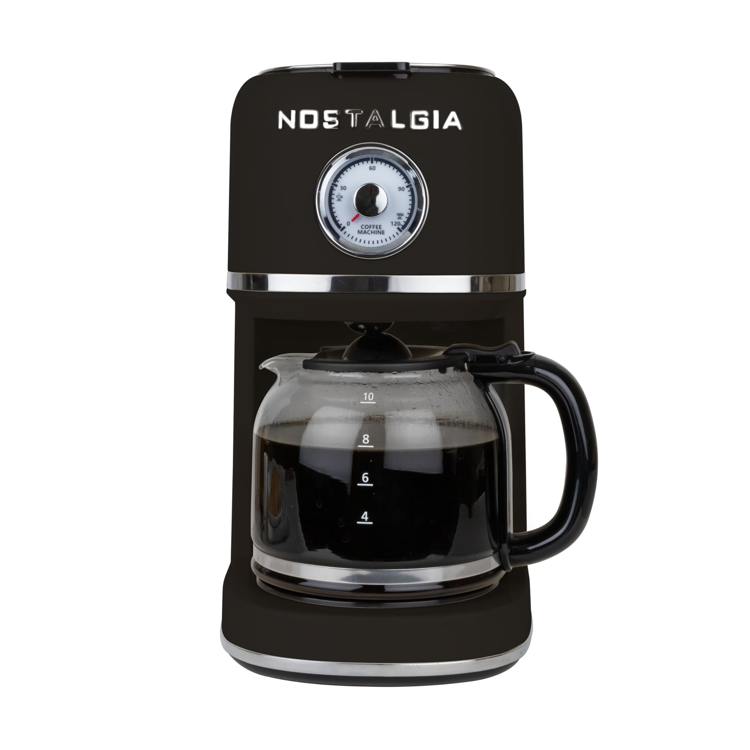 Nostalgia Classic Retro 10 Cup Coffee Maker - One-Touch Drip Brew, Reusable Filter - Anti-Drip, A... | Amazon (US)