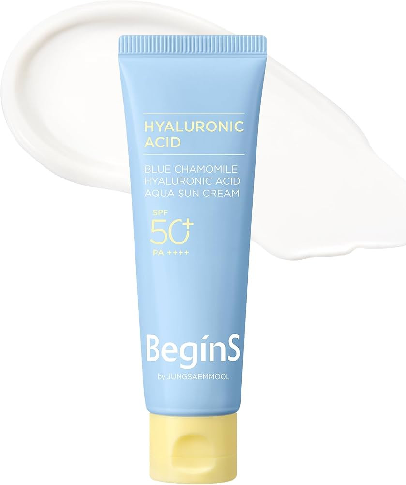 BeginS Hyaluronic Acid Aqua Sunscreen | SPF 50+ Lightweight Sunscreen | Amazon (US)