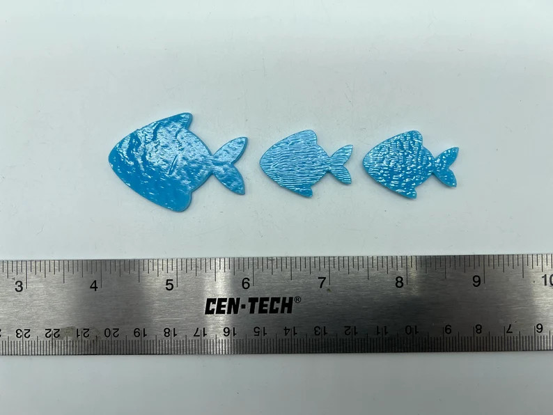 COE90 Precut Ocean Fish Set Cut on 3mm Light Cyan Opal Fusible Art Glass. 3 Pack! - Etsy | Etsy (Global)