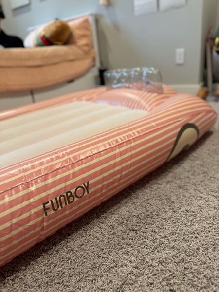 Funboy inflatable air mattress bed for kids 
Bedding for kids sleepover must have car bed inflates so quickly 