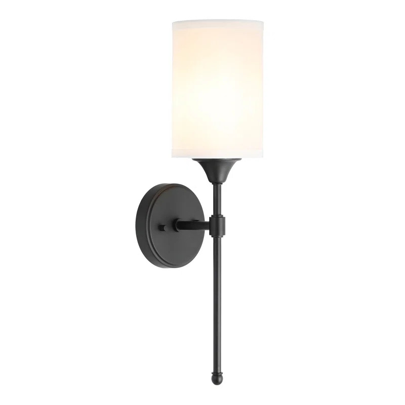 Anntoinette Wall Sconce Lighting, Vintage 1 Light Bathroom Sconce Vanity Light With Fabric Shade | Wayfair North America