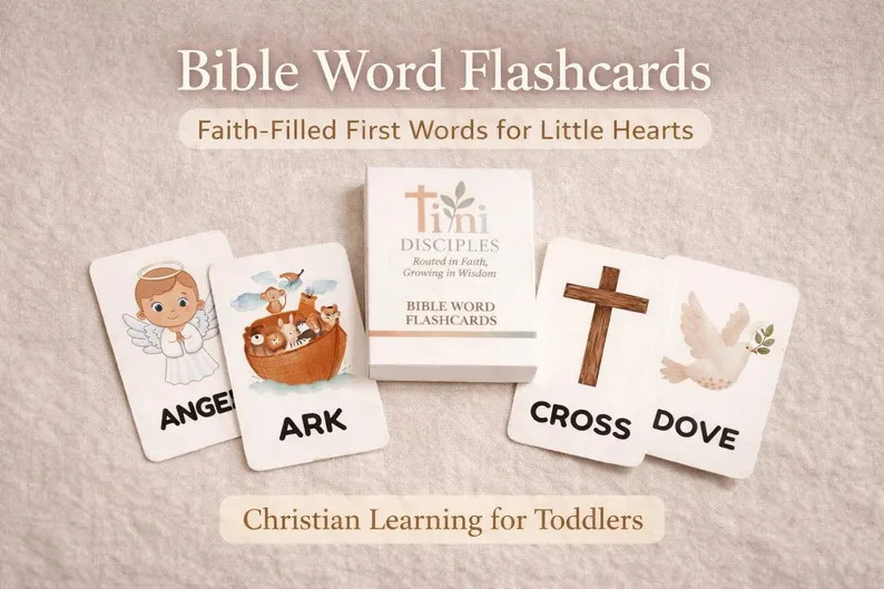 Bible Memory Flashcards | Bible Words for Toddlers | Christian Learning Cards (set of 30) - Etsy | Etsy (Global)
