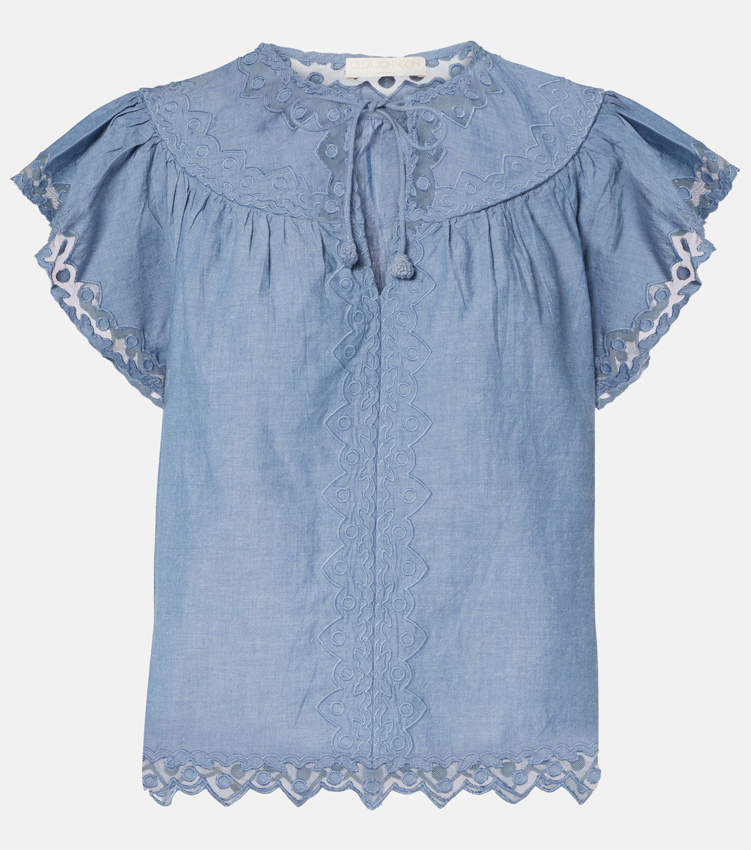 Effie lace-trimmed cotton top | Mytheresa (US/CA)