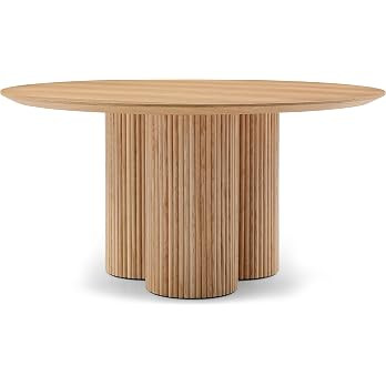 Meridian Furniture 518Oak-T Simba Collection Mid-Century Modern Dining Table with Natural Oak Ven... | Amazon (US)