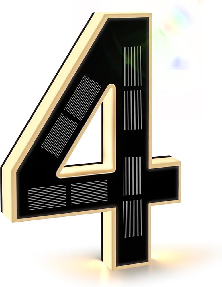 ISUNMEA 9 Inch Solar Lighted House Numbers for Outside, Light Up Waterproof LED Address Numbers S... | Amazon (US)