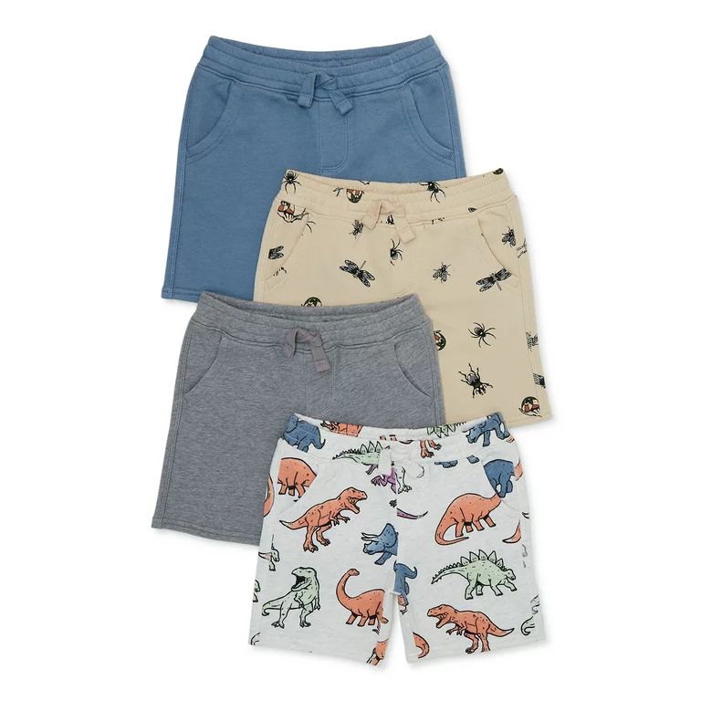 Garanimals Toddler Boys French Terry Cloth Shorts, 4-Pack, Sizes 12M-5T | Walmart (US)