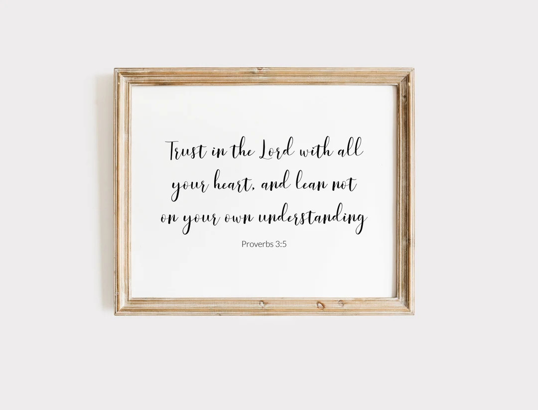 Trust in the Lord Printable Religious Print Catholic Wall - Etsy | Etsy (US)