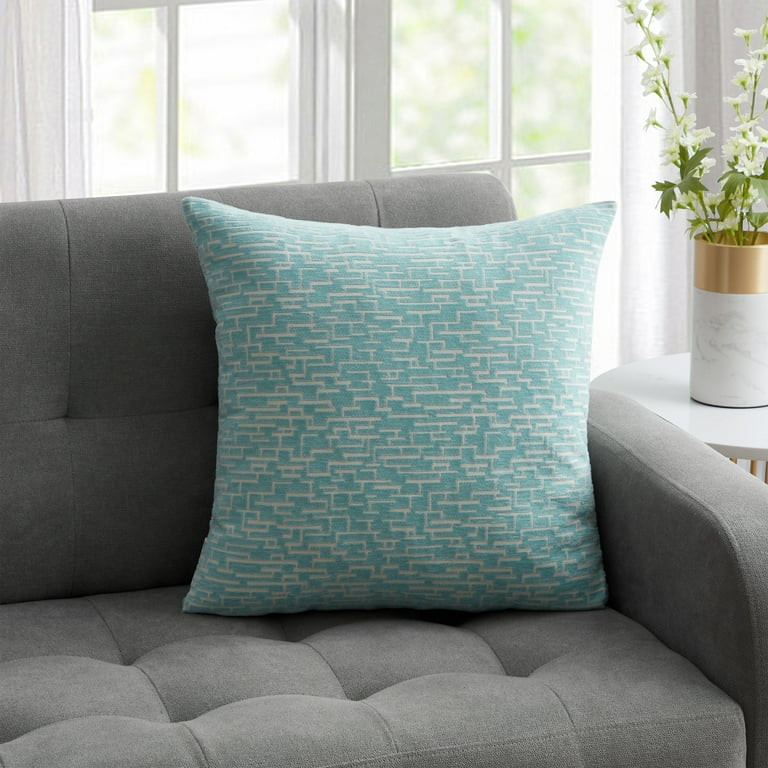 VCNY Home Jaden 18" x 18" Aqua Polyester Abstract Decortive Pillow | Walmart (US)