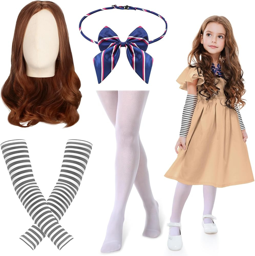 4 Pcs Halloween Horror Movie Costume Girls Halloween Horror Party Cosplay Bow Tie Socks Arm Sleev... | Amazon (US)