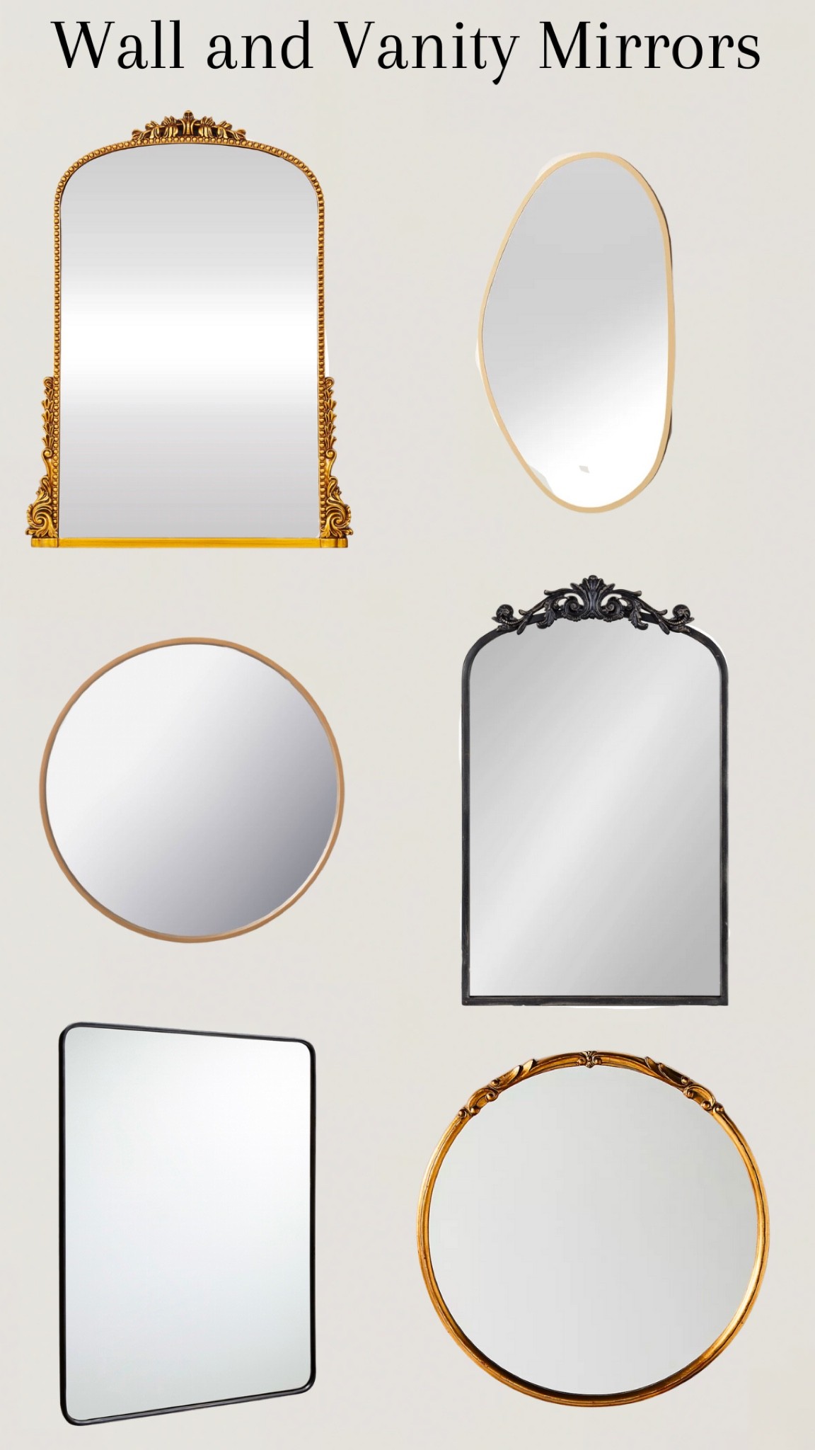 Wall mirror, vanity mirror, gold mirror, black mirror, round mirror, Anthropologie primrose dupe

#LTKstyletip #LTKhome #LTKsalealert
