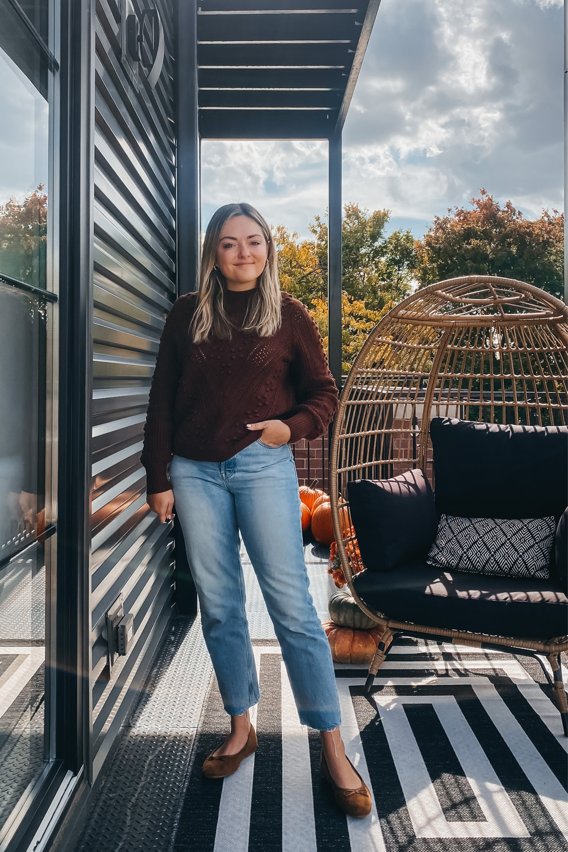 Sezane sweater is old, but linking my favorite gold hoops ($50!), straight leg jeans under $100, and flats that are under $20!

#LTKunder50 #LTKunder100 #LTKSeasonal