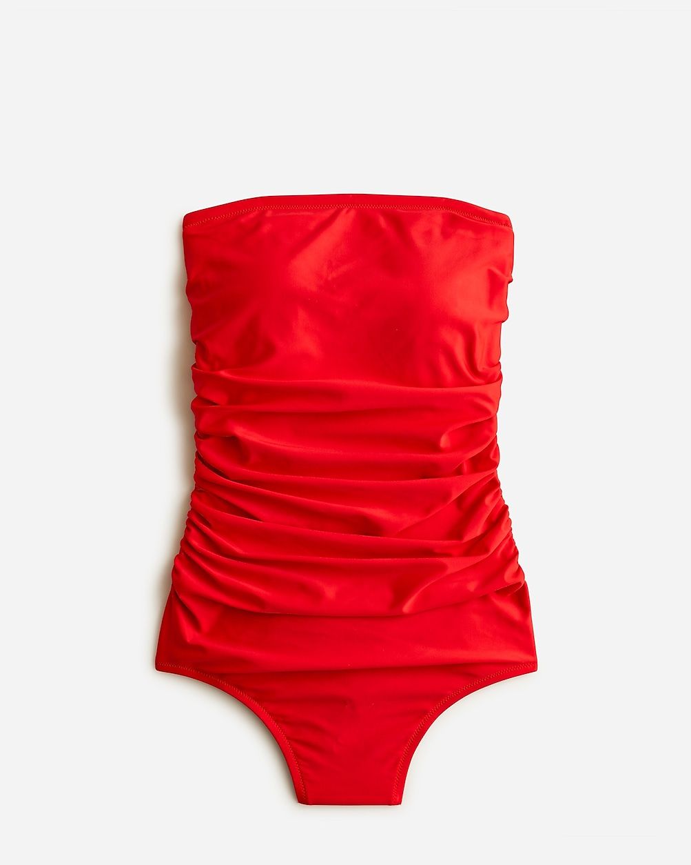 Ruched bandeau one-piece swimsuit | J.Crew US