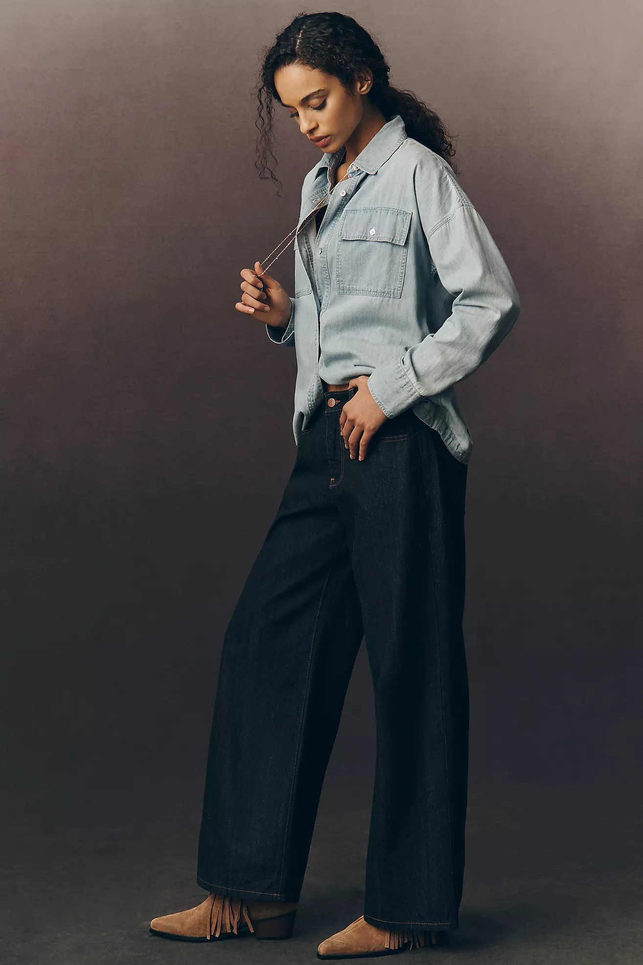 Pilcro Japanese Low-Rise Wide-Leg Jeans | Anthropologie (US)