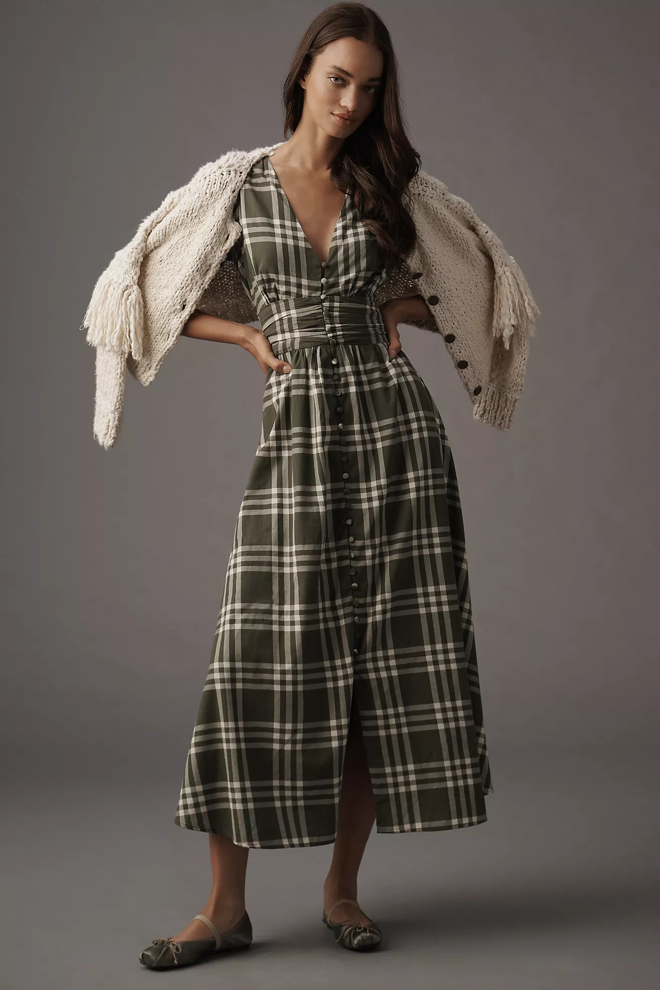 The Katerina Button-Front Dress | Anthropologie (US)