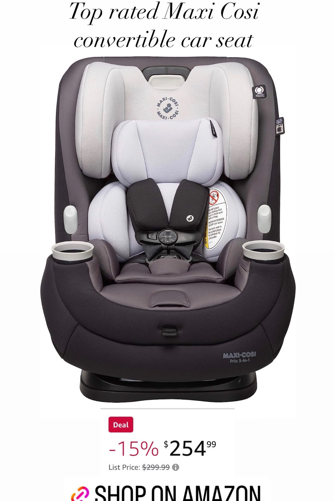 Amazon Prime sale : Maxi Cosi top rated convertible car seat 



#LTKfamily #LTKbaby #LTKxPrimeDay