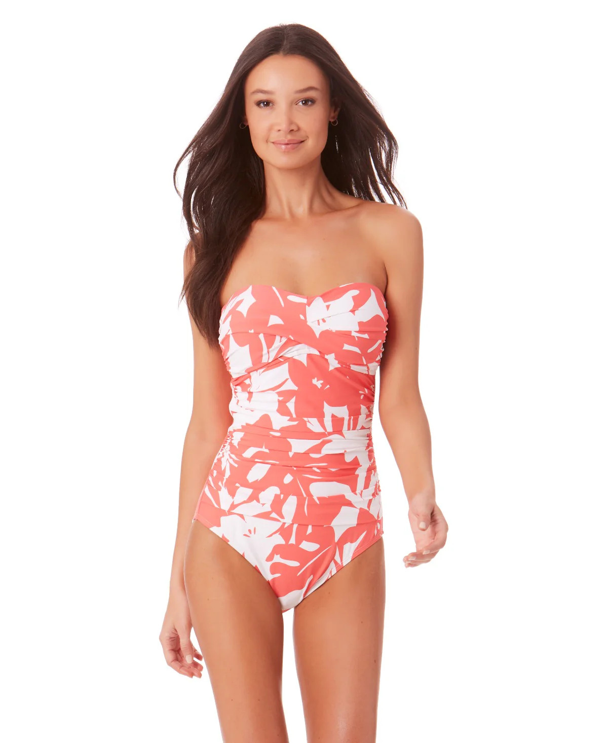 Anne Cole - Twist Front Shirred One Piece Swimsuit | Anne Cole