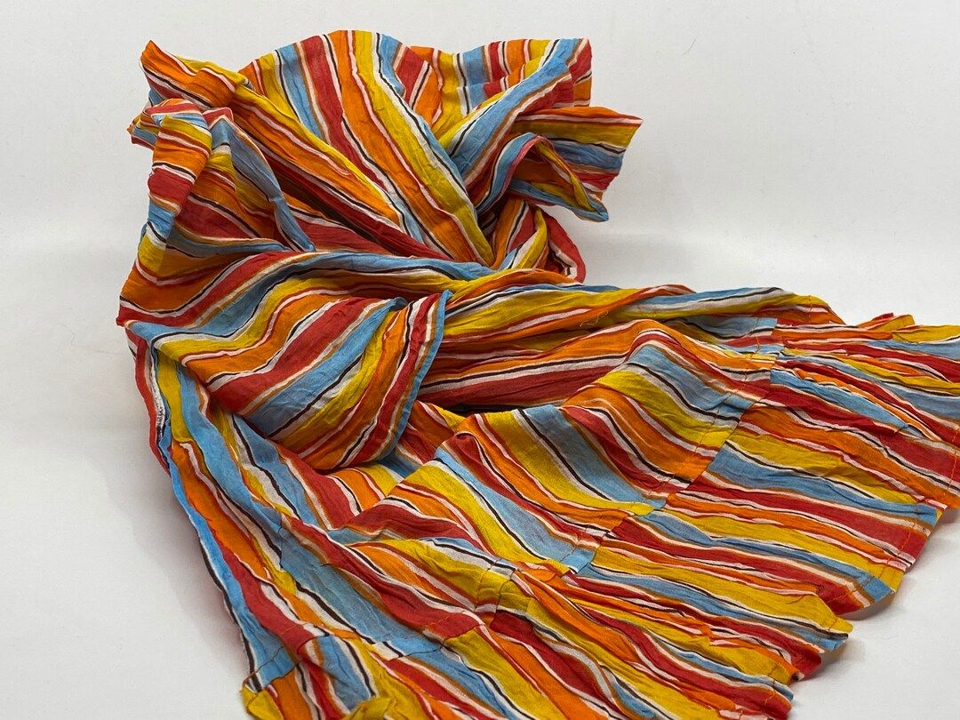 Fresh striped scarf in cotton | Etsy (US)