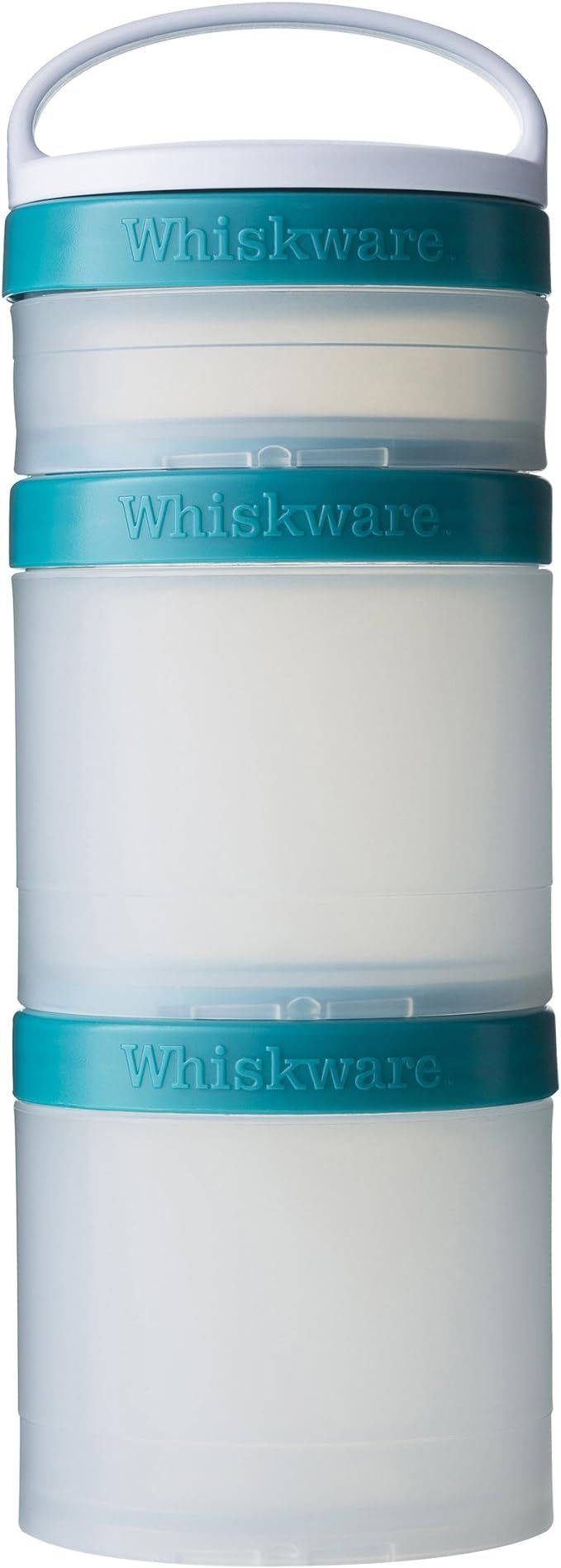 Whiskware Pack Plastic Containers for Toddlers, Kids, and Adults 3 Stackable Snack Cups for Schoo... | Amazon (US)