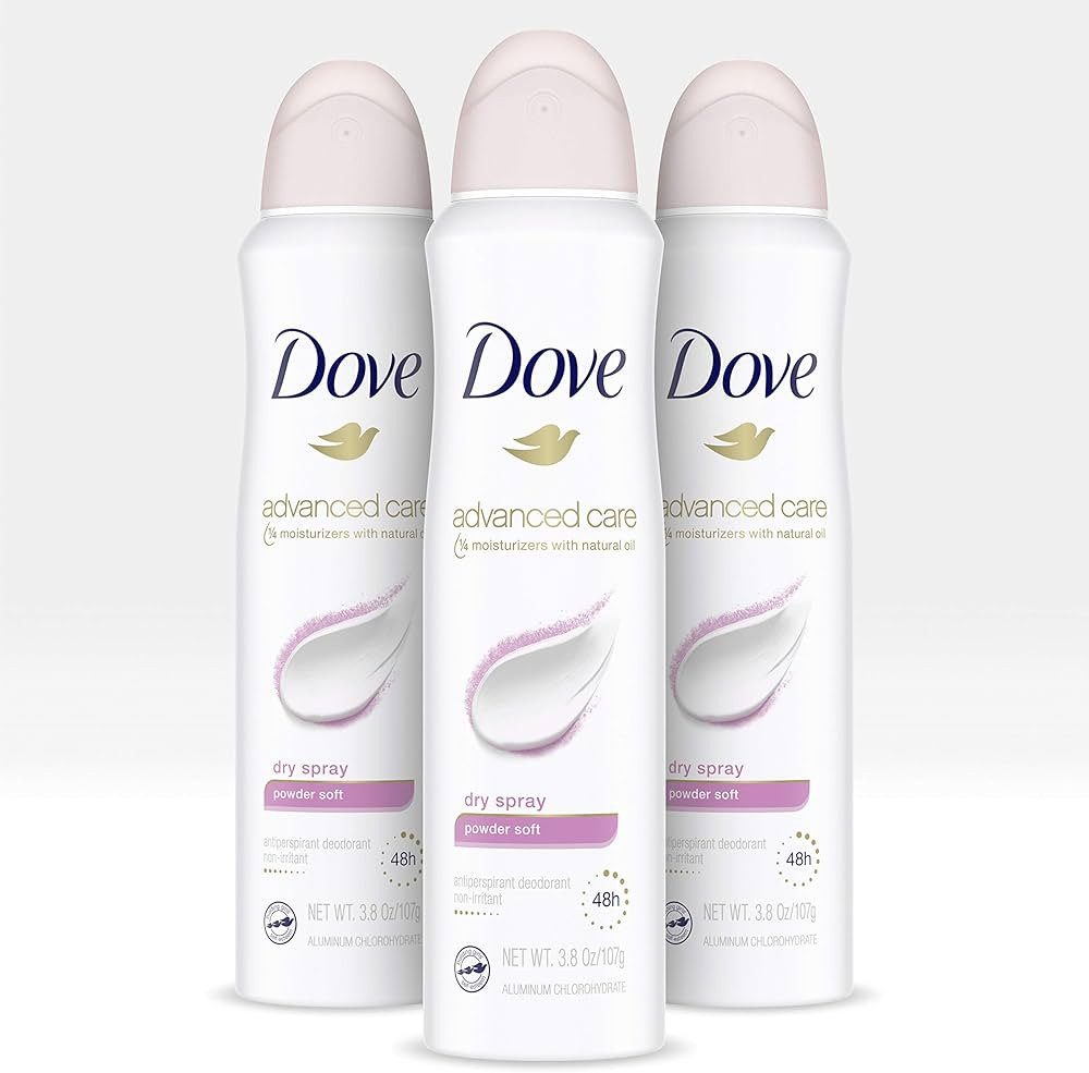Dove Advanced Care Dry Spray Antiperspirant Deodorant for Women, Powder Soft, for 48 Hour Protect... | Amazon (US)