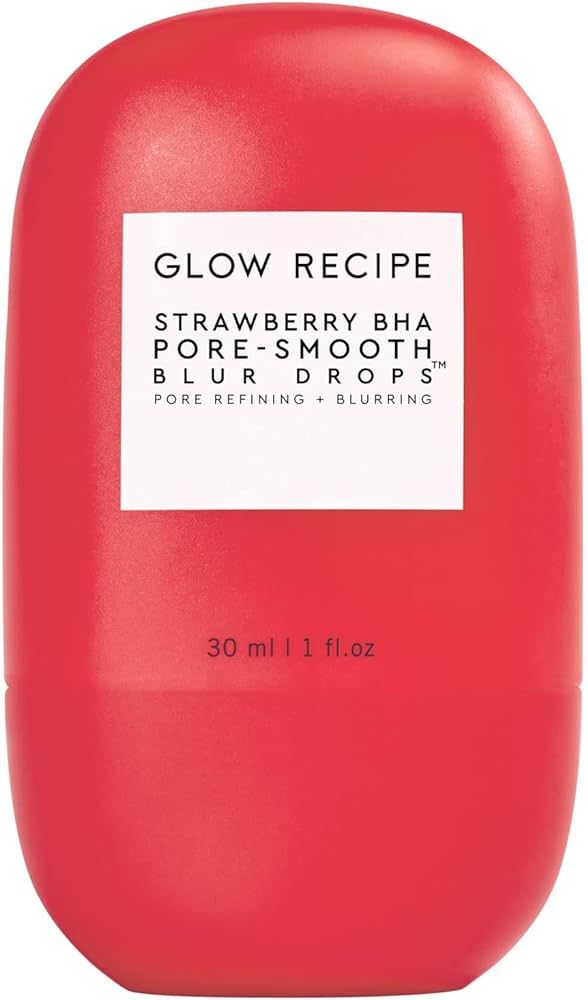 Glow Recipe Strawberry BHA Pore-Smooth Blur Drops - Silicone-Free, Oil-Free - BHA Primer Face Mak... | Amazon (US)