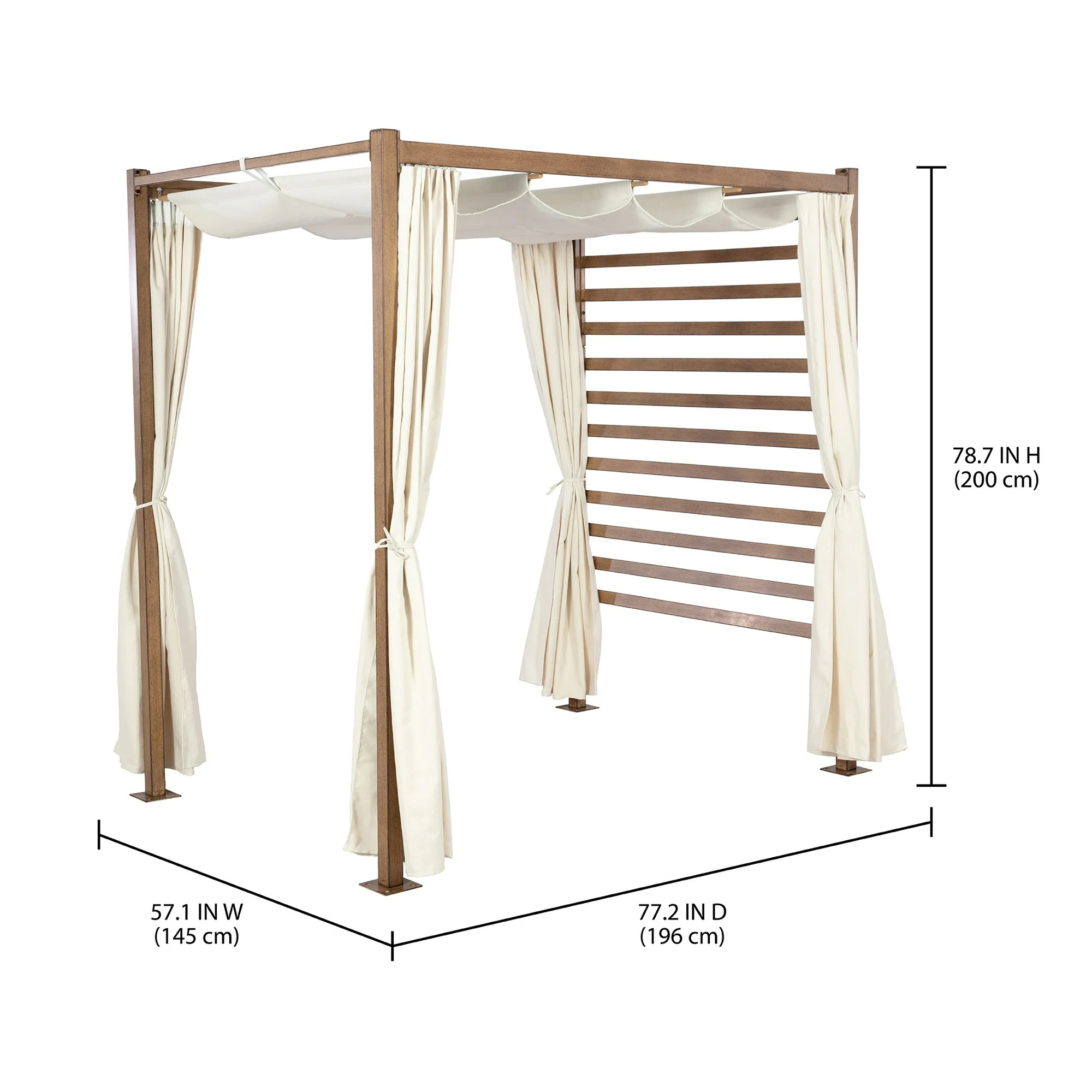 Better Homes & Gardens Marlow Pergola Retreat Outdoor Living Privacy Shade Features - 1-Piece Gal... | Walmart (US)