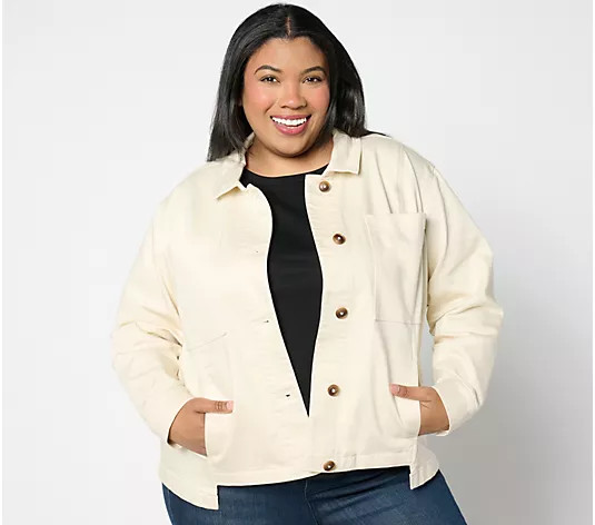 Make Your Selection: Studio Park X Amy Stran Denim Utility Jacket- Color | QVC