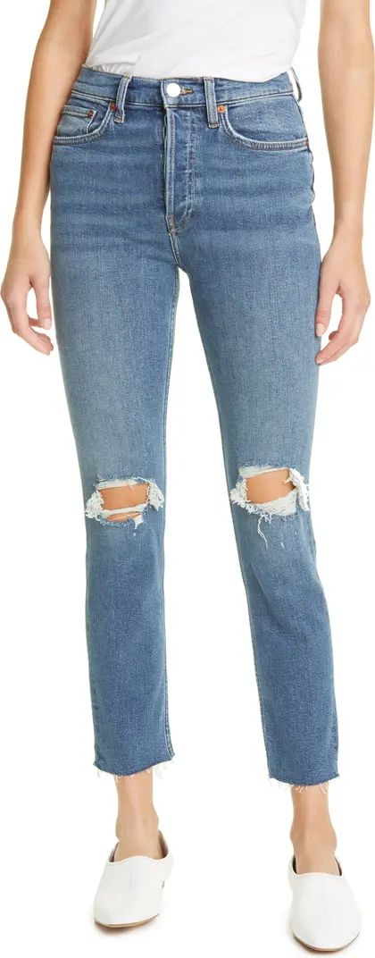 Re/Done Originals High Waist Crop Jeans | Nordstrom | Nordstrom