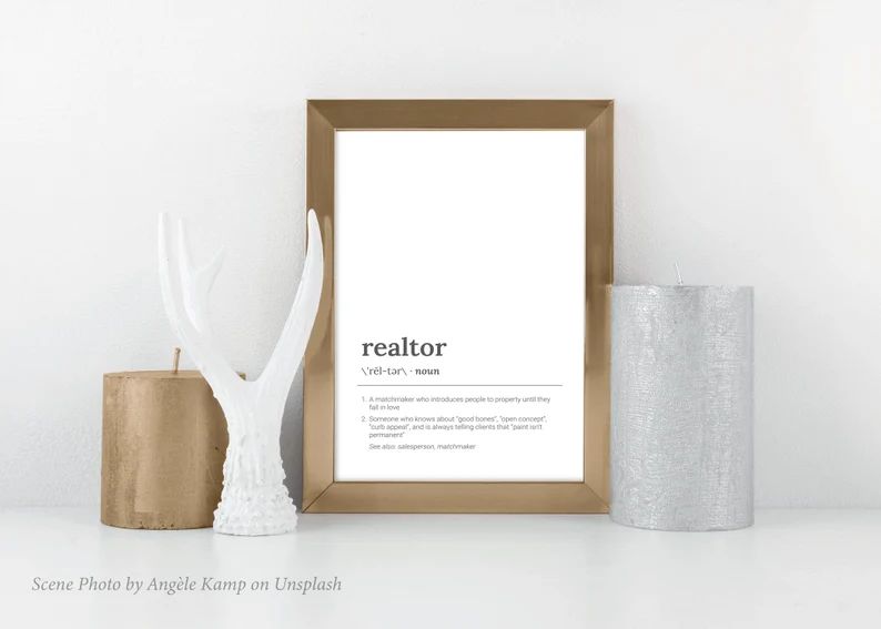 Realtor Definition Poster - Simply Download & Print | Etsy (US)