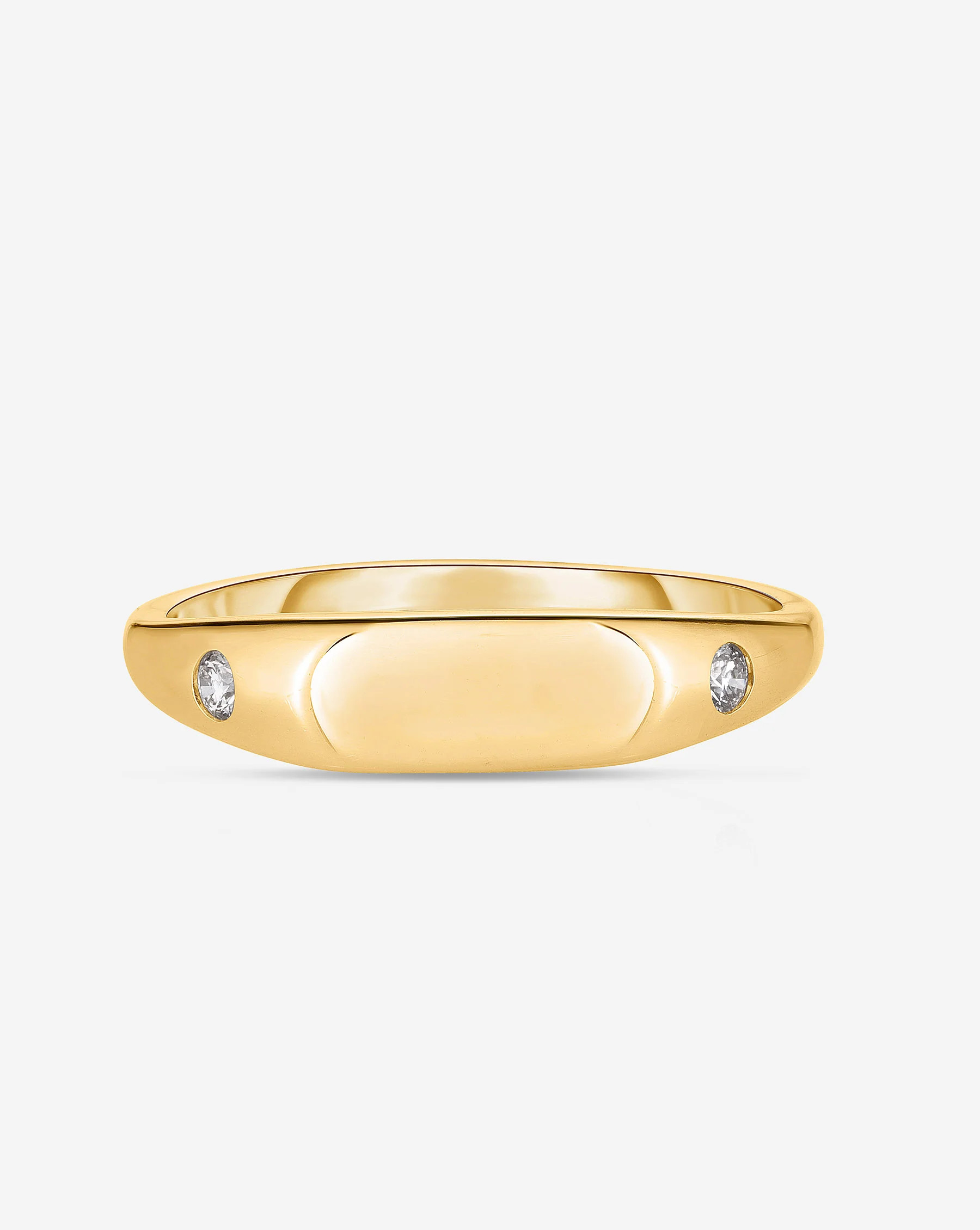Duo Diamond Signet Ring | Ring Concierge