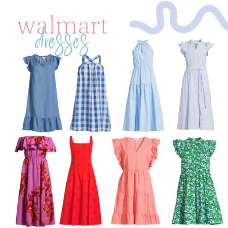 Walmart dresses 👗 

I usually go down a size in most of their brands! 

#LTKWedding #LTKOver40 #LTKFindsUnder50