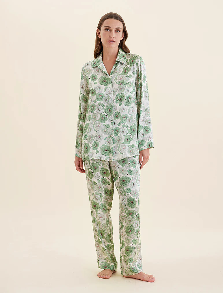 Florence Silk Full Length PJ Set | Papinelle Sleepwear US